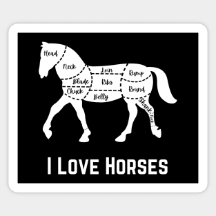 I Love Horses Sticker